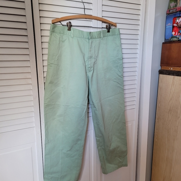 LACOSTE Men's Pastel Green Cotton Chino Pants, Size 36" - Picture 4 of 12
